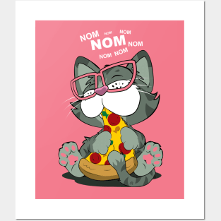 Pizza Cat! Pink Posters and Art